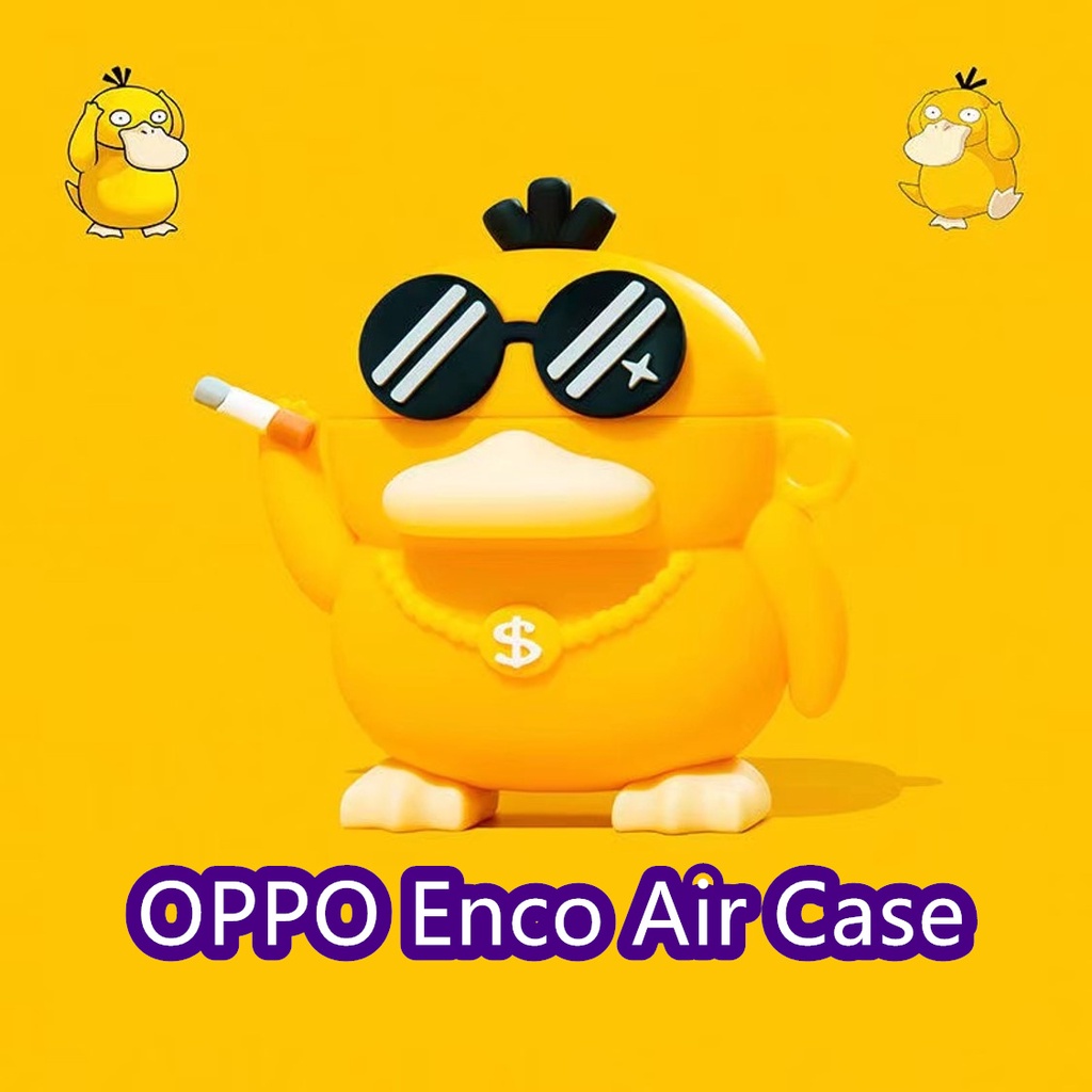 Hàng Có Sẵn! Vỏ Bảo Vệ Hộp Sạc Tai Nghe OPPO Enco Air Màu Trơn Họa Tiết Hoạt Hình Dễ Thương