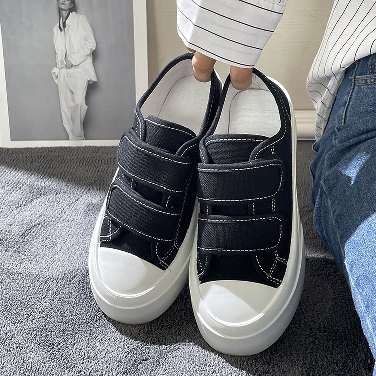 Giày nữ Giày thể thao hai màu đen be giày sneaker nữ -AA0108