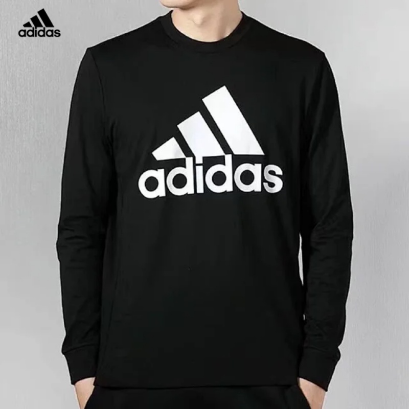 Áo Thun Nam Dài Tay In Logo Adidas 100% EB5266