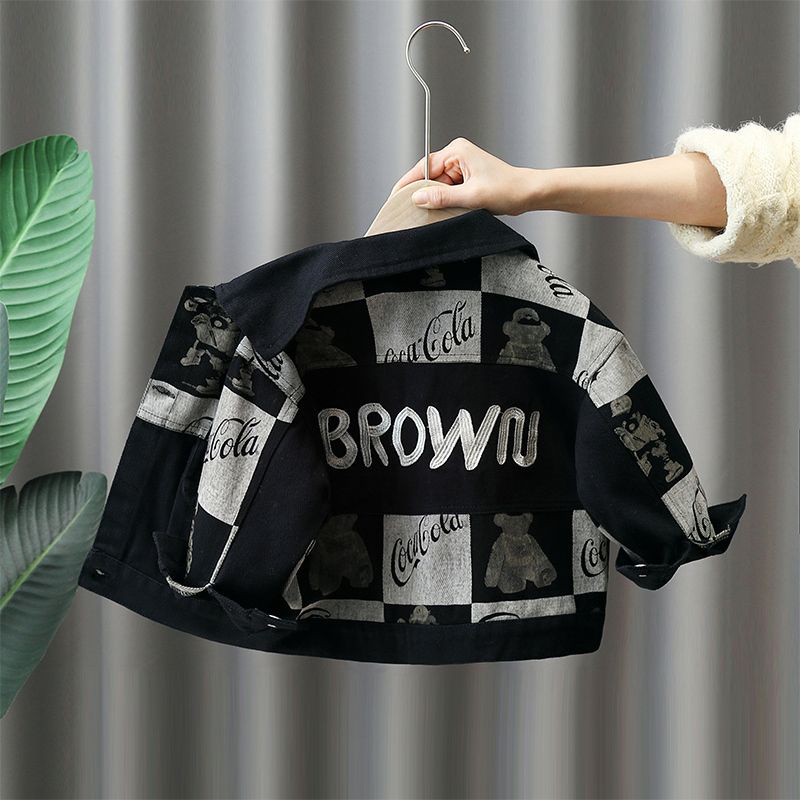 Áo Khoác Denim Thời Trang Mùa Xuân 2023 Cá Tính Cho Bé Trai