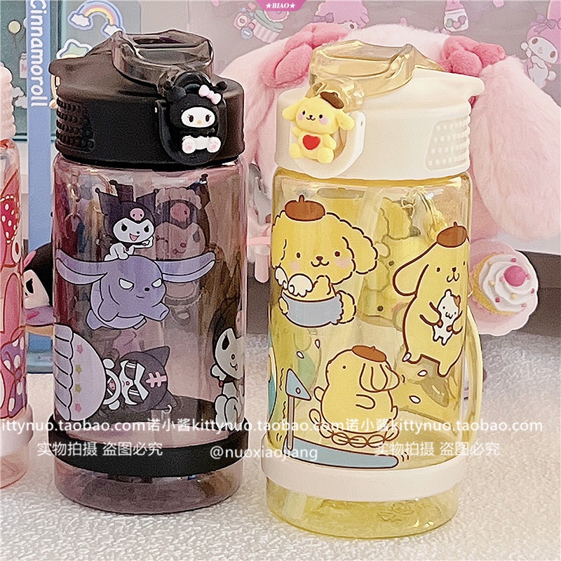 SANRIO Bình Nước 500ML In Họa Tiết Hoạt Hình Dễ Thương