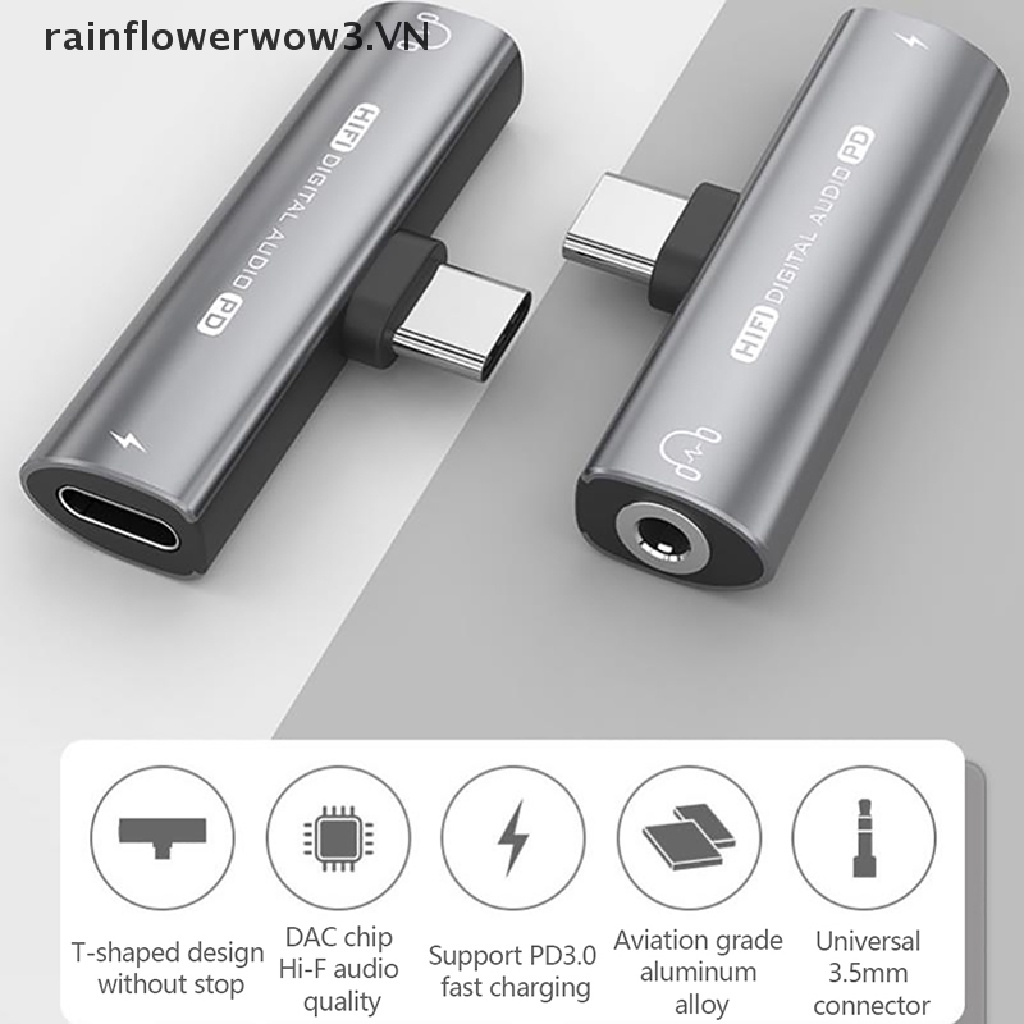 Đầu Chuyển Đổi Âm Thanh Kỹ Thuật Số Aux 32bit / 384kHz Từ USB Type-C Sang USB C / 3.5mm 2 Trong 1