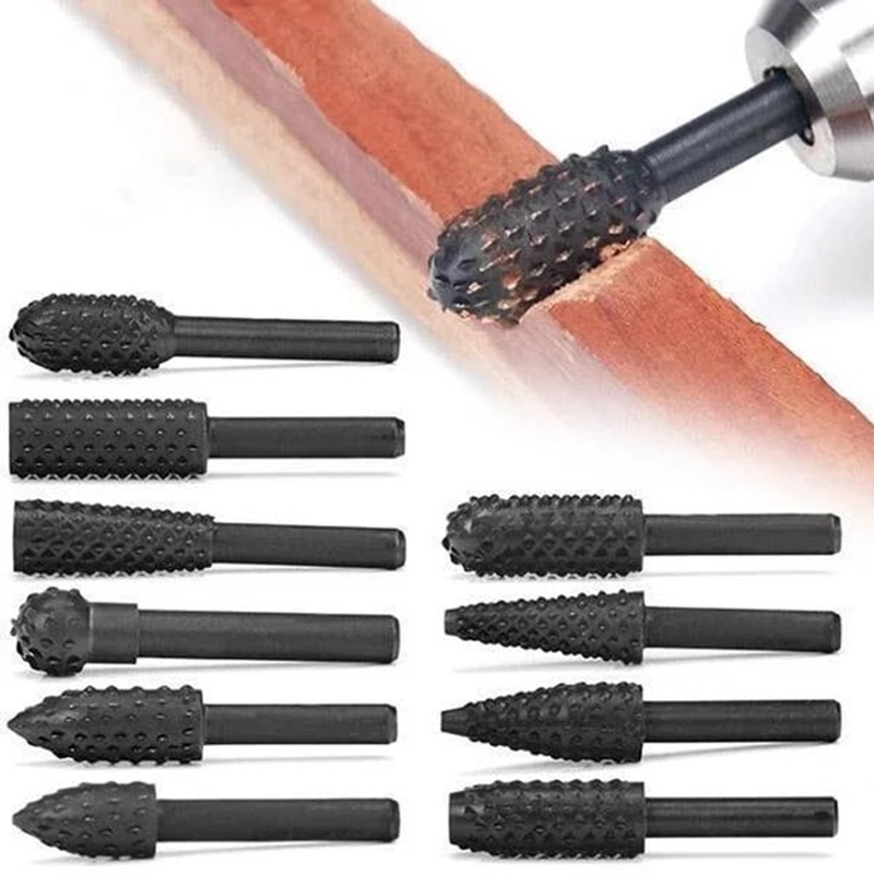 Bộ mũi khoan mài khoét gỗ đa năng, máy mài lũa dùng làm cây bonsai mini
