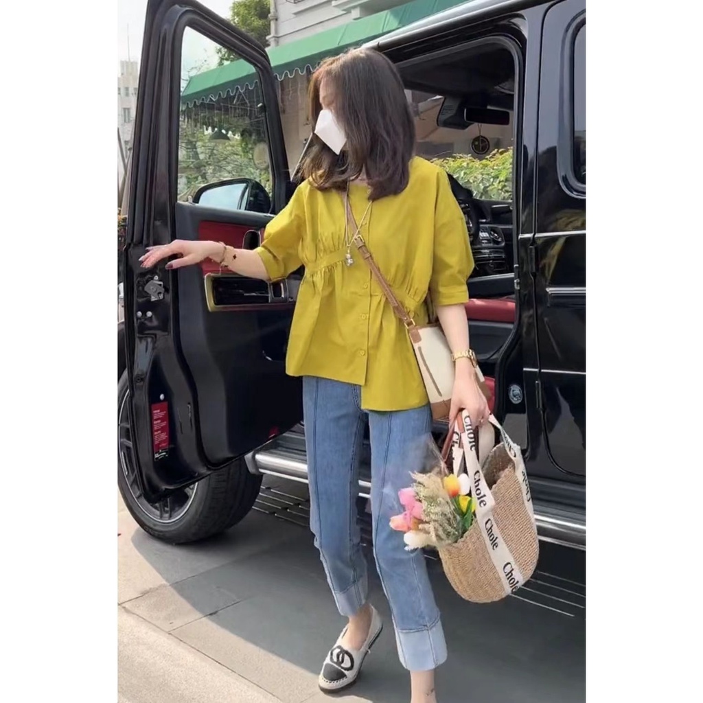 Áo Sơ Mi Chiffon Tay Phồng Thời Trang Mùa Hè 2022 Cho Nữ