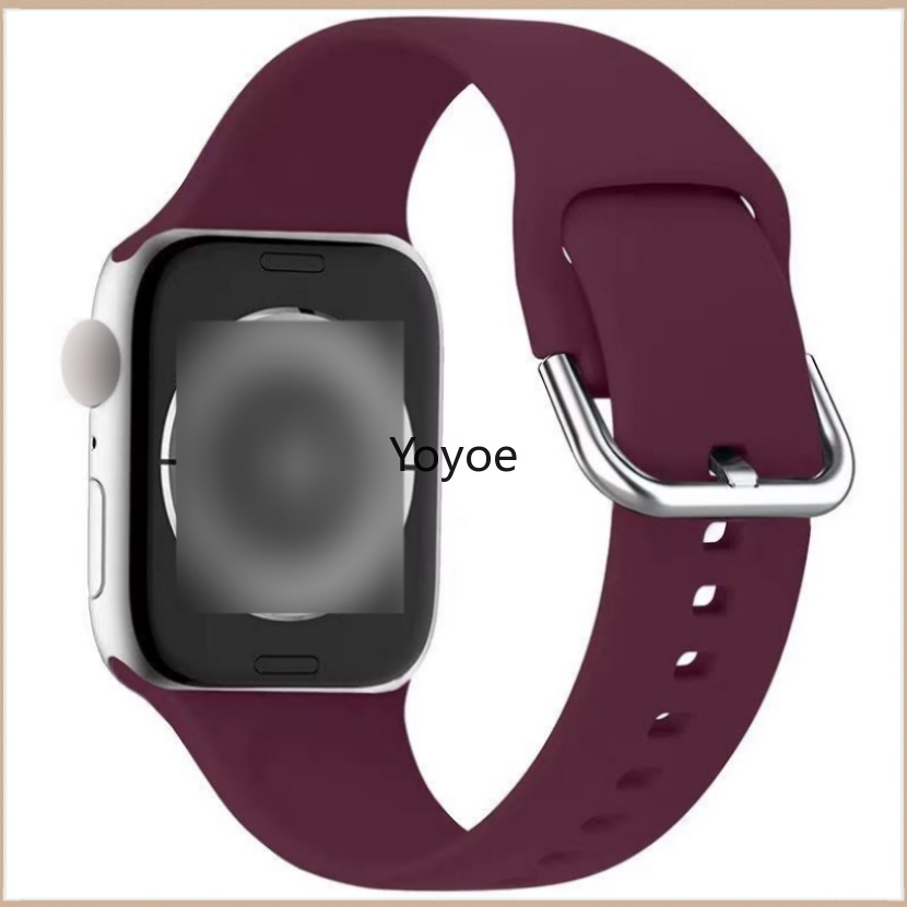 Dây Đeo Đồng Hồ Bằng Silicone Khóa Sắt 45mm 41mm 49mm 44mm 40mm 42mm 38mm 49 45 Mm Cho iwatch 8 Ultra Series 7 Se 6 5 4 3 2 1