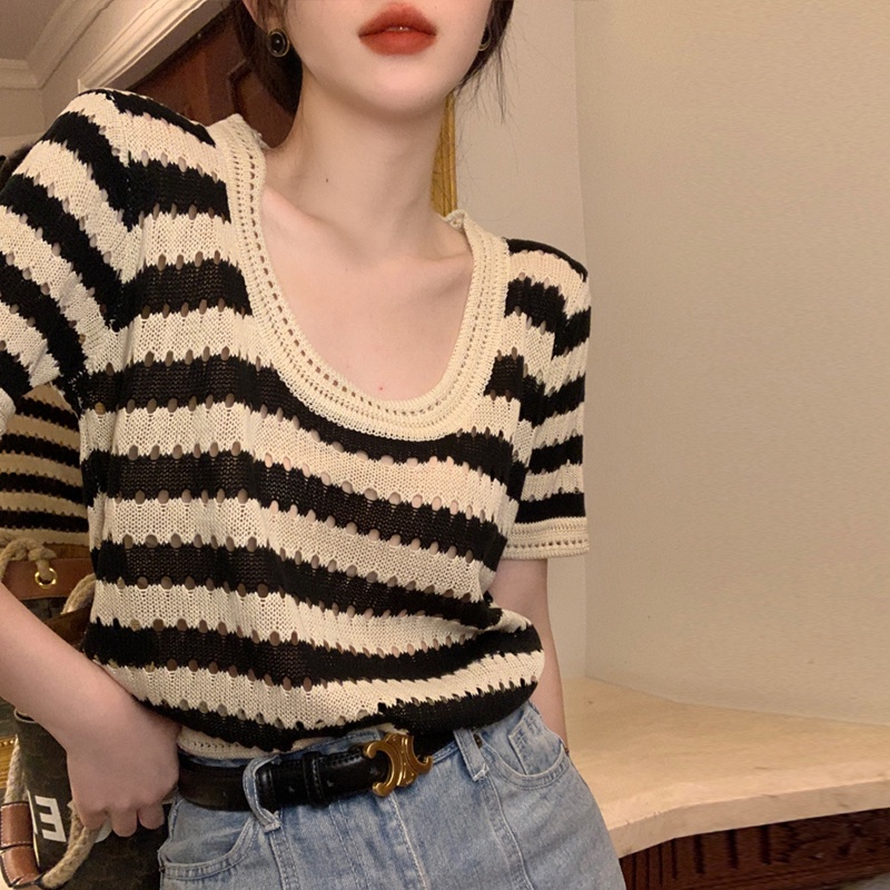 NRVP Áo Thun Tay Ngắn Dáng Ôm In Họa Tiết Độc Đáo Thời Trang Đường Phố Hàn Quốc Cho Nữ