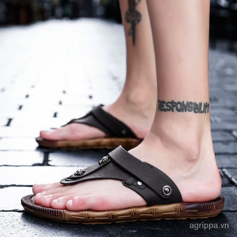 Dép Sandal Chống Trượt Phong Cách Hàn Quốc Thời Trang Mùa Hè Cho Nam