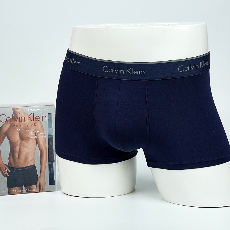 CALVIN KLEIN Bông Modale Quần Lót Nam Boxer, Quần Sịp Nam Đùi Thun Lạnh Cao Cấp Co Giãn Chiều Cực Thoáng Khí Kháng Khuẩn