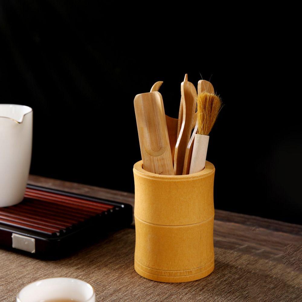 Set 6 Kim Pha Trà Bằng Nhựa Phong Cách Retro