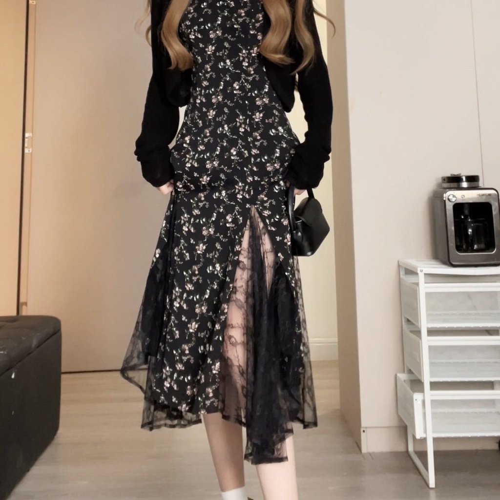 Váy Ren Hoa Hồng Phong Cách Mới 2023