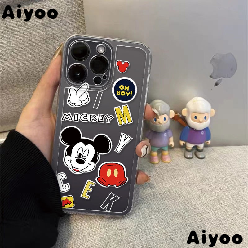✅Ốp Điện Thoại Mềm Màu Trong Suốt Hình Chuột Mickey Minnie Cho iPhone14ProMax 13 / x F8YQ