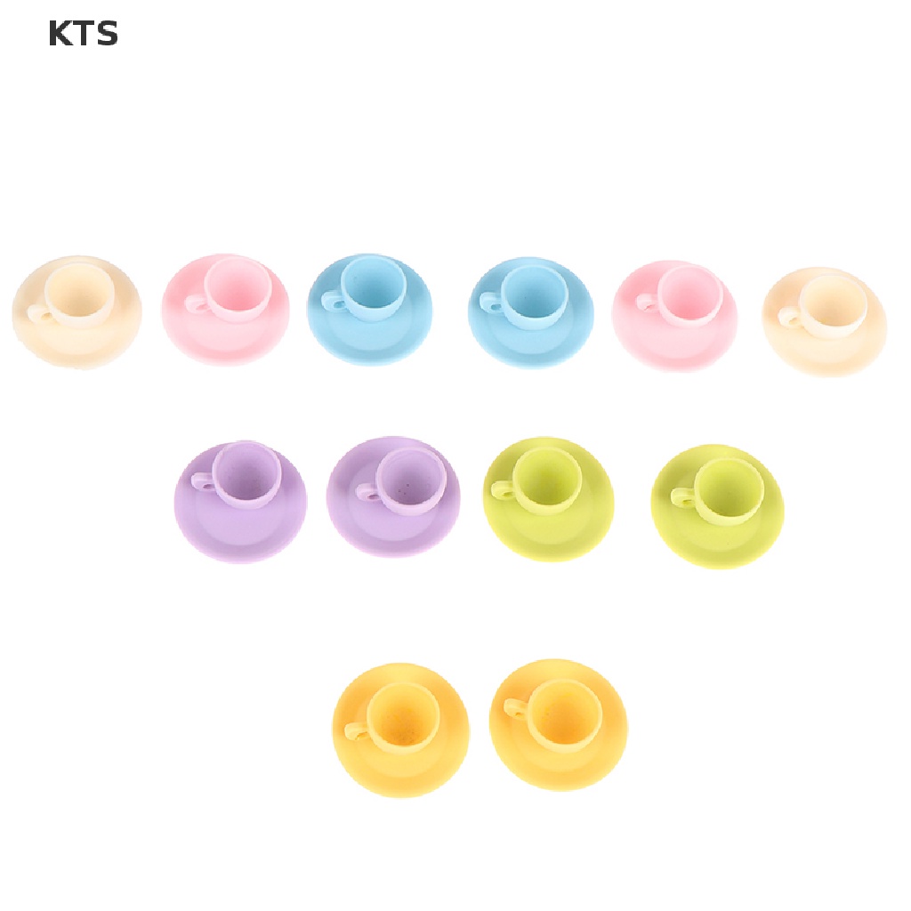 Set 2 Ly Cà Phê Bằng Nhựa Xinh Xắn Dùng Để Trang Trí Nhà Búp Bê