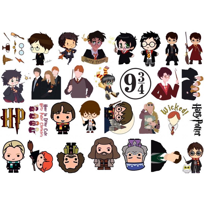 60 sticker harry postter decal bóc dán/hình dán harry postter