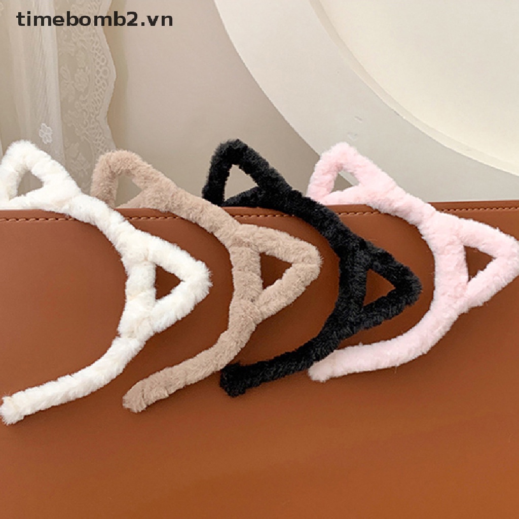 { # Mới Băng Đô Tai Thỏ Lông Xù Xinh Xắn Dành Cho Nữ