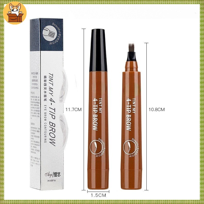 Bút Kẻ Lông Mày Màu Đen / Nâu Chống Thấm Dành Cho Trang Điểm