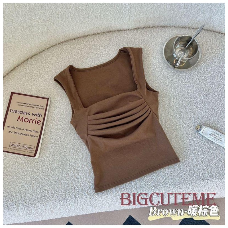 Áo Croptop Sát Nách Cổ Vuông Màu Sắc Thời Trang Mùa Hè Cho Nữ