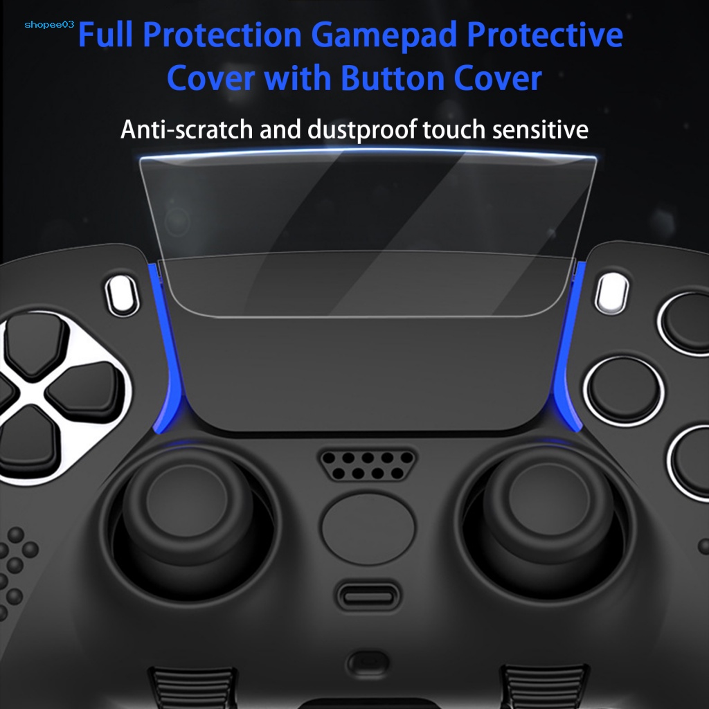 1 Set Vỏ Gel Silica Bảo Vệ Tay Cầm Chơi Game Chống Trầy Có Nút Bấm Cho PS5