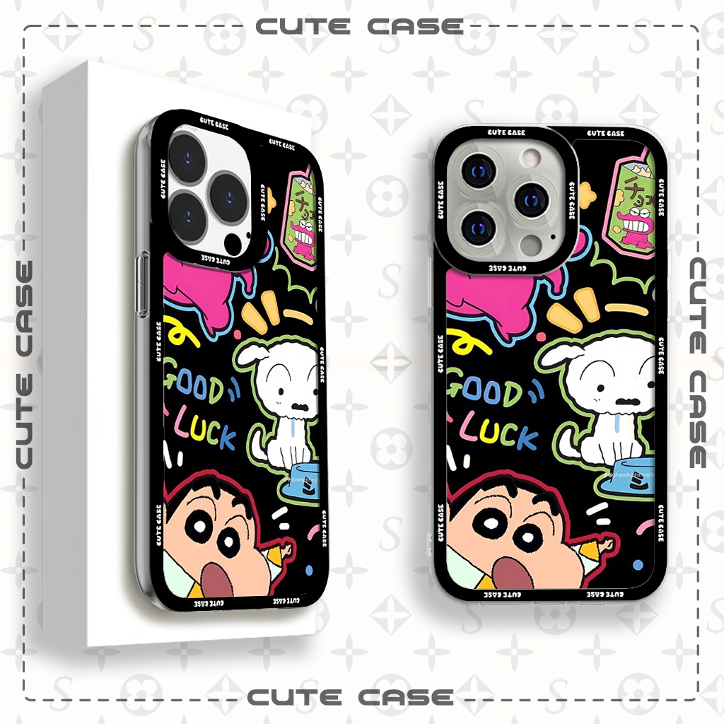 Ốp lưng iphone Cute Case Cậu Bé Bút Chì Crayon Shin Chan Anime Manga Tặng Kèm Phụ Kiện Túi Xách MK Hình Cute Case