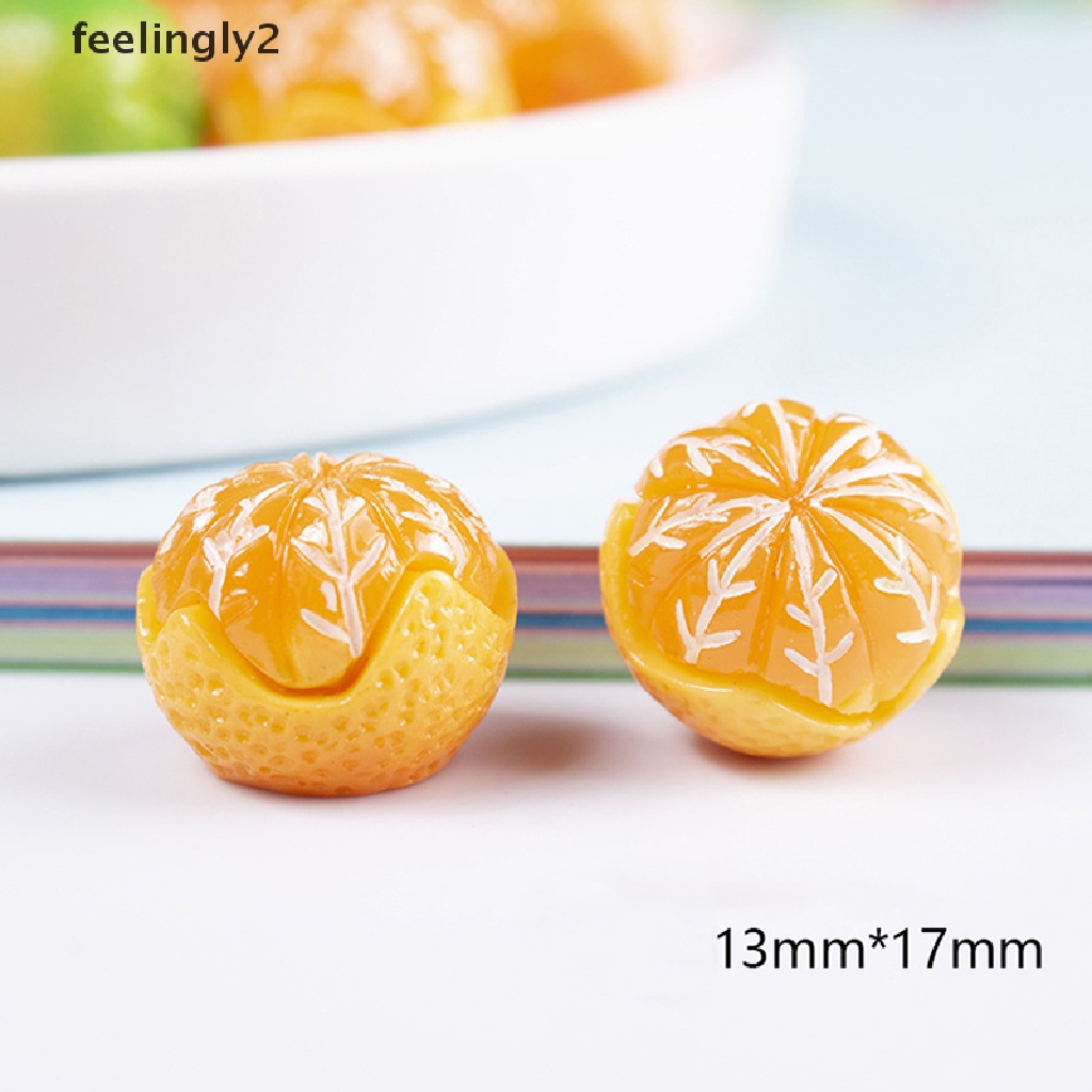 Set 10 Trái Cây 3D Mini Bằng Nhựa Resin Trang Trí Sổ Tay DIY