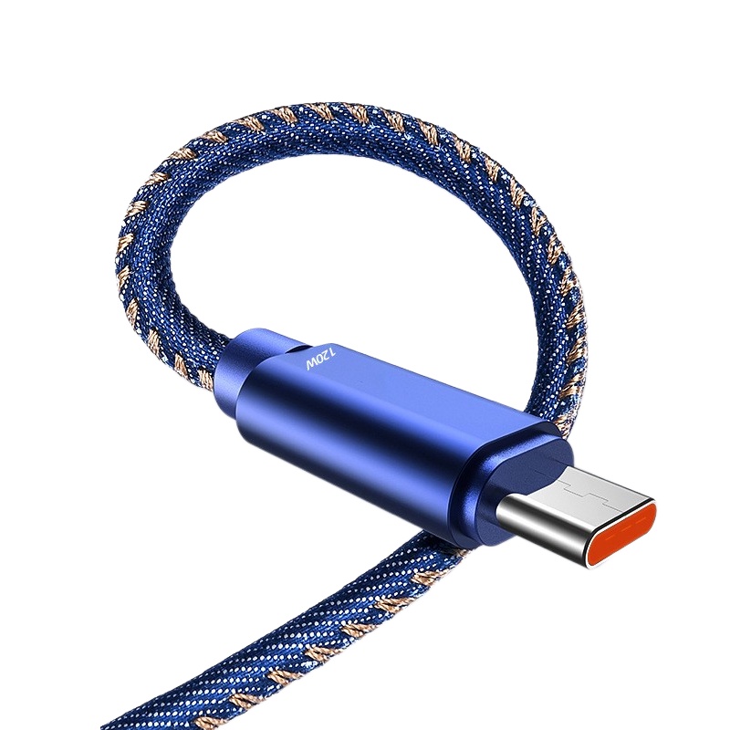 Dây Cáp Sạc Nhanh USB Loại C Bằng Denim Cho Samsung S10 Xiaomi Huawei P10 plus