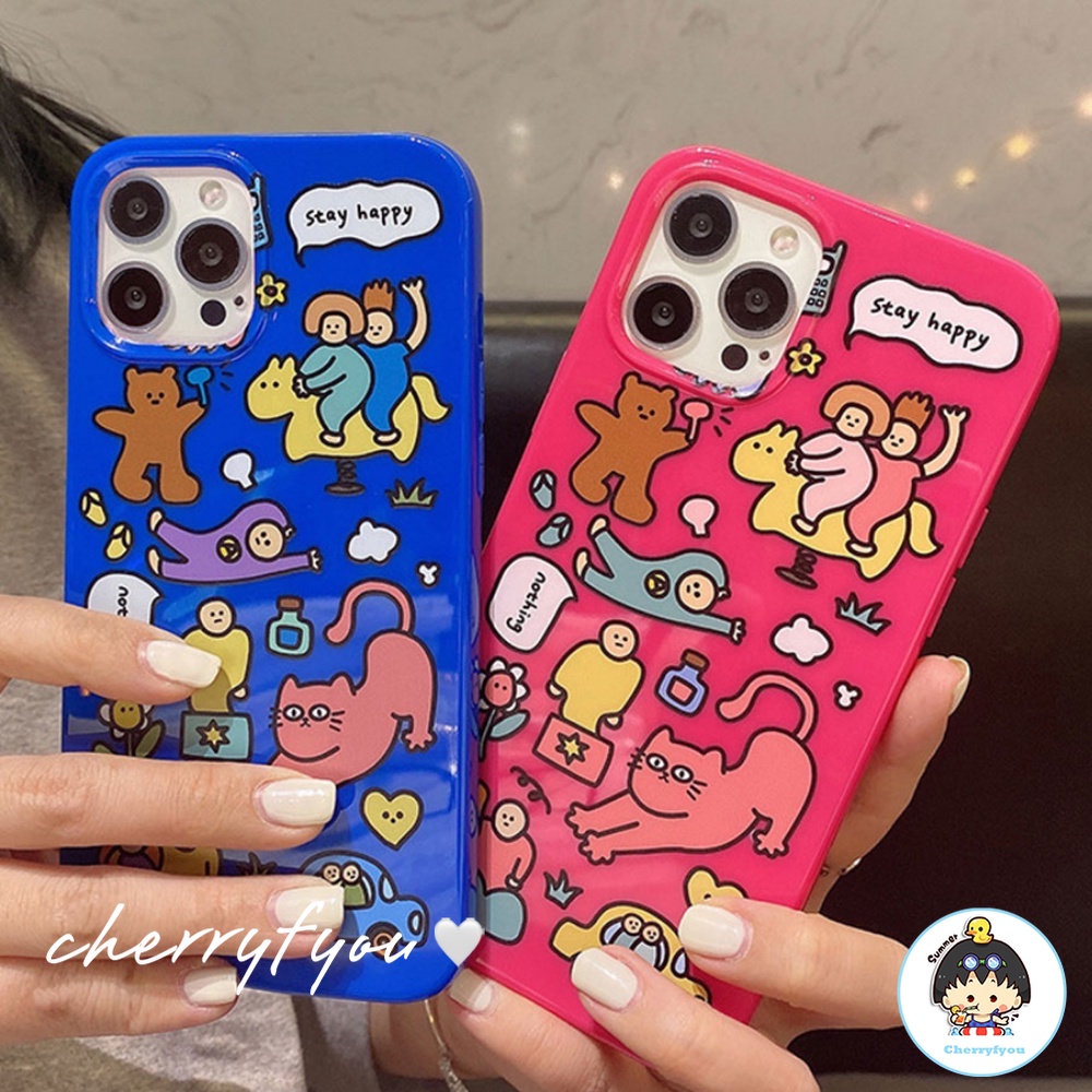 Ốp Điện Thoại TPU Mềm Siêu Mỏng In Họa Tiết Động Vật Hoạt Hình Dễ Thương Cho IPhone 14 13 12 11 Pro Max X XR 8 7 Plus