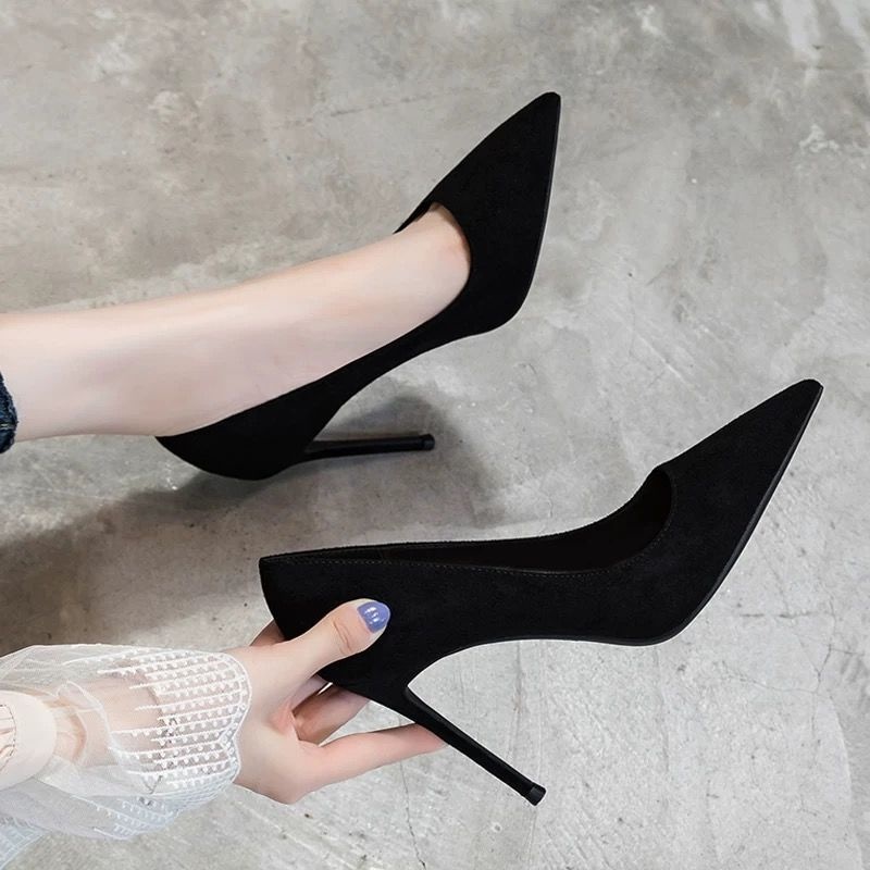 Giày Cao Gót Màu Đen Thời Trang Công Sở Cho Nữ-AA1015-AA1015