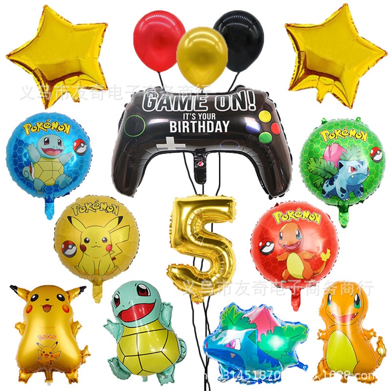 Bong Bóng Nhôm Hình Pikachu Dùng Trang Trí Tiệc Sinh Nhật Cho Trẻ Em