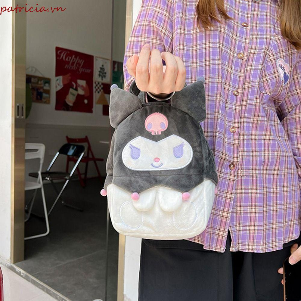 Túi Đựng Mỹ Phẩm Xách Tay Sức Chứa Lớn In Hình Kuromi Hoạt Hình Melody Lolita Cho Nữ