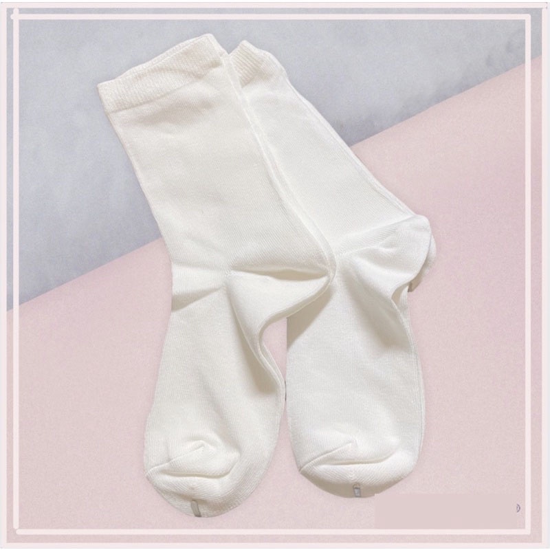 Tất nữ cổ cao FREESHIP Vớ nữ trắng -cute phong cách hàn quốc cổ cao chất liệu cotton đi êm chân siêu thích