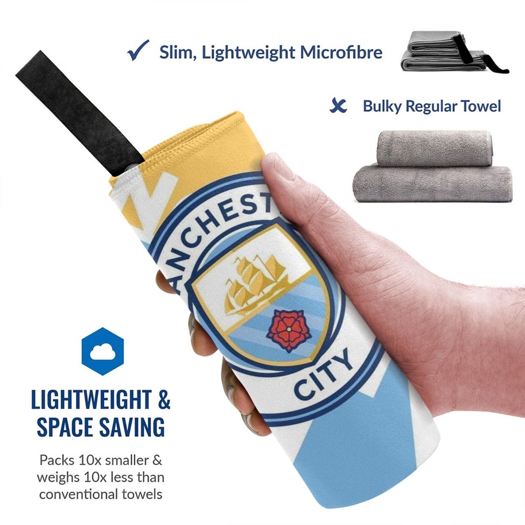 Khăn Tắm / Lau Tay Manchester City 16 * 31.5in Mềm Mịn Nhanh Khô Thân Thiện Với Làn Da