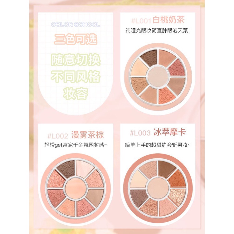 Bảng Phấn Mắt Trang Điểm 9 Ô Color School Vitality Pocket Eyeshadow Palette