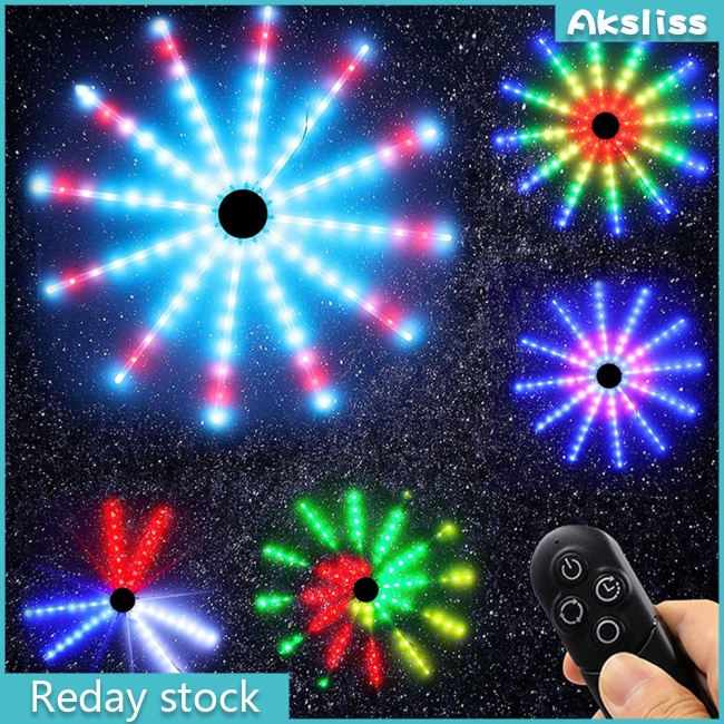 Dây Đèn Led Rgb Pháo Hoa Trang Trí Kèm Điều Khiển Từ Xa