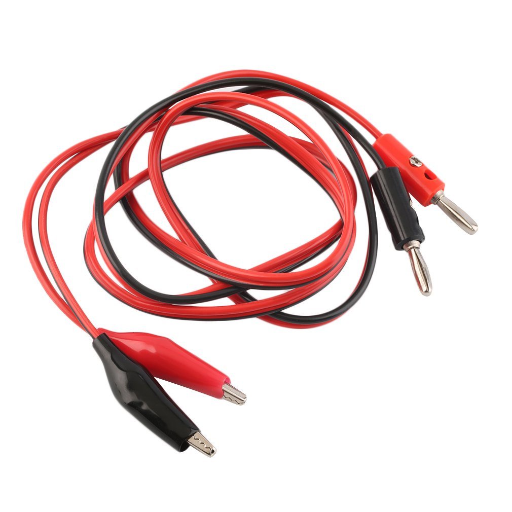 ✿vivi✿1M 4mm Banana Plug Probe Cable to Alligator Test Lead Clip for Multimeter