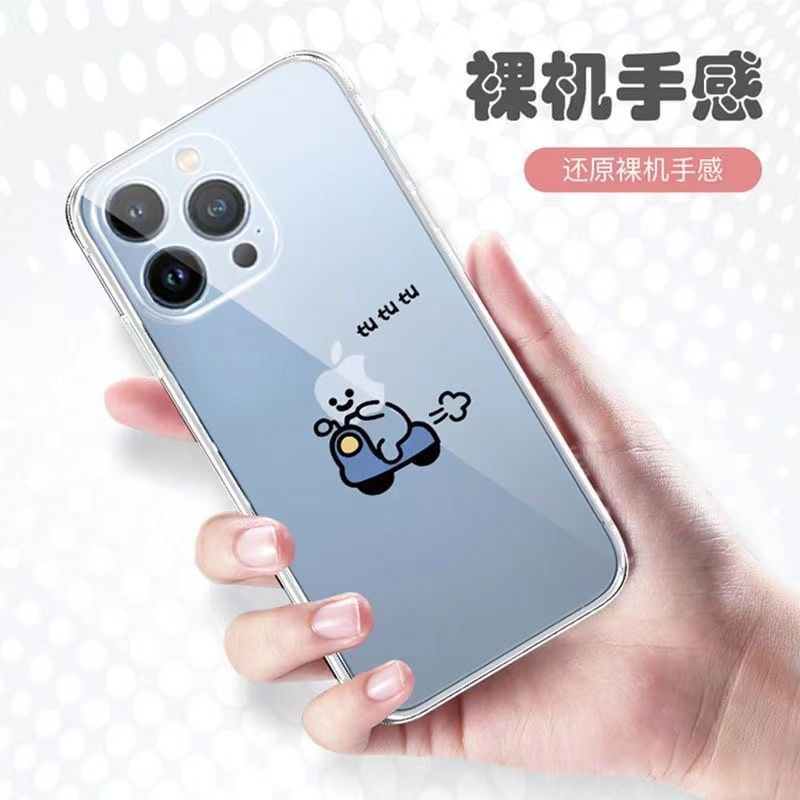 ✅Ốp Điện Thoại Mềm Màu Trong Suốt Bảo Vệ Toàn Diện Cho iPhone13Pro max 12 11 14 Xr XYA4