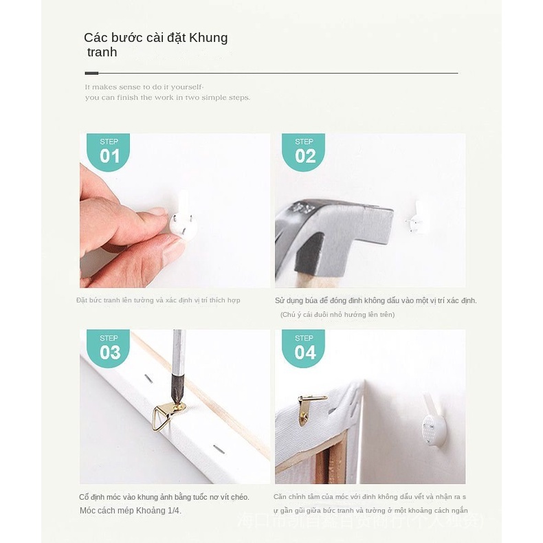 Bộ Tranh Sơn Dầu Thủ Công Tự Làm Hình Gấu Thỏ Dễ Thương Trang Trí Phòng Khách