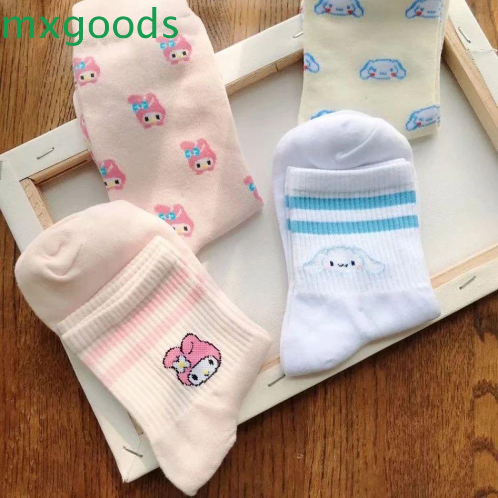 Vớ Cotton Mềm Mại Thoáng Khí Giữ Ấm Mùa Xuân Thu In Họa Tiết Hoạt Hình Pudding Dog Cinnamoroll