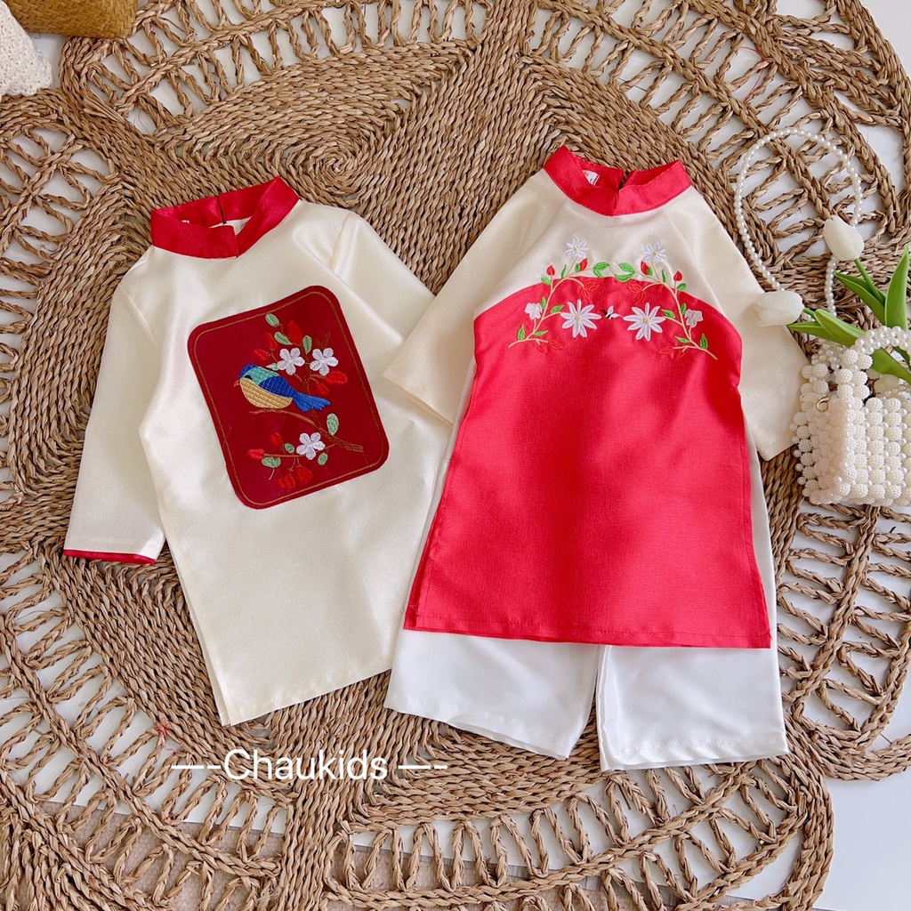 SALE ÁO DÀI CHO BÉ TRAI BÉ GÁI SIZE 10-18KG