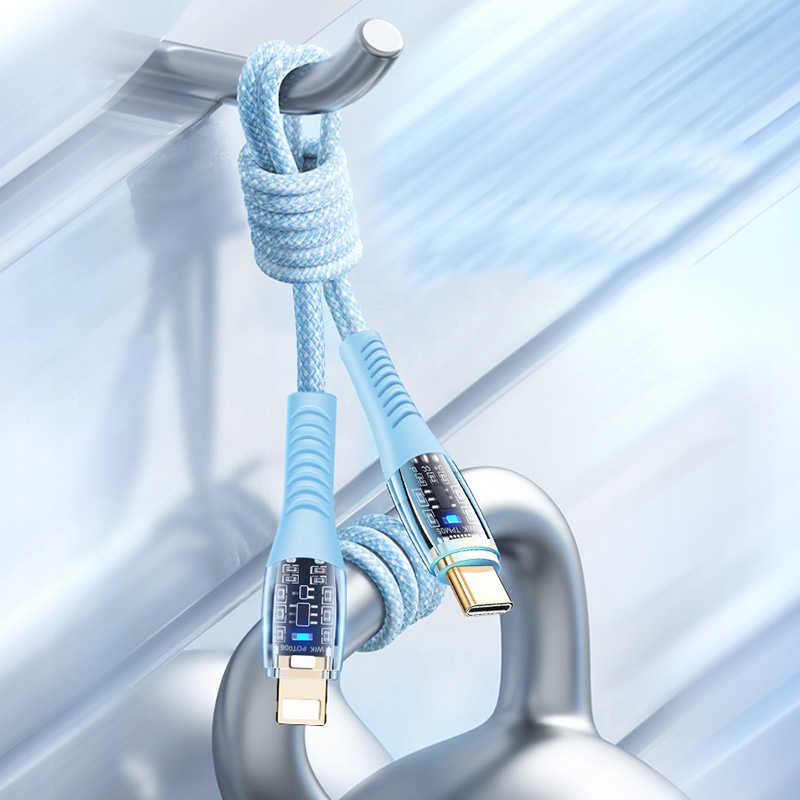 Dây Cáp Sạc Nhanh PD100W type-c5A Hai Đầu Trong Suốt Cho laptop Apple 30W Huawei 66W.