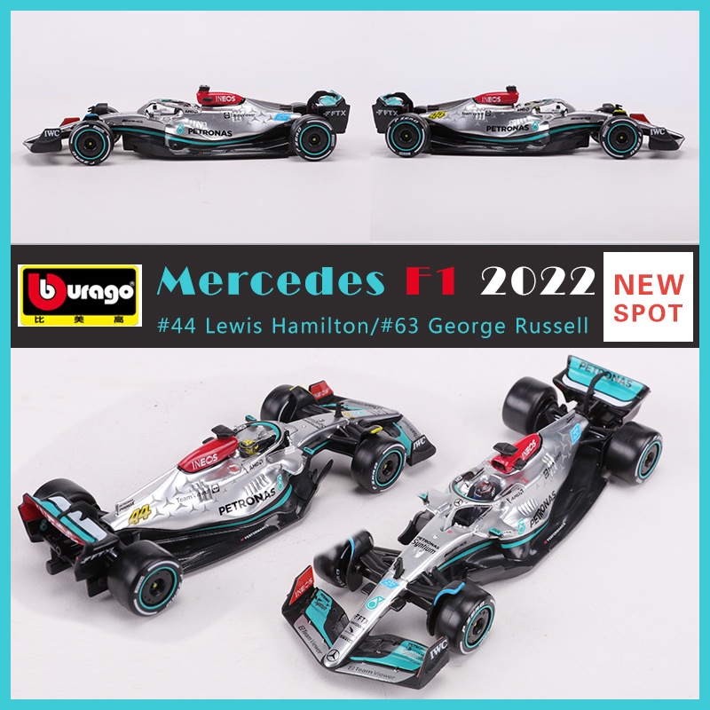 Xe Hơi Mercedes-AMG Benz F1 W13 44 Tỉ Lệ 1: 43 Bburago# 63# Mô Hình Xe Hơi Đua Bằng Hợp Kim Chất Lượng Cao