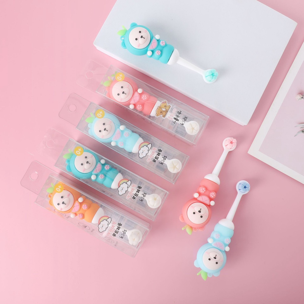 Bàn chải đánh răng trẻ em dễ thương ngộ nghĩnh sợi tóc mềm cho trẻ sơ sinh Bàn chải mềm