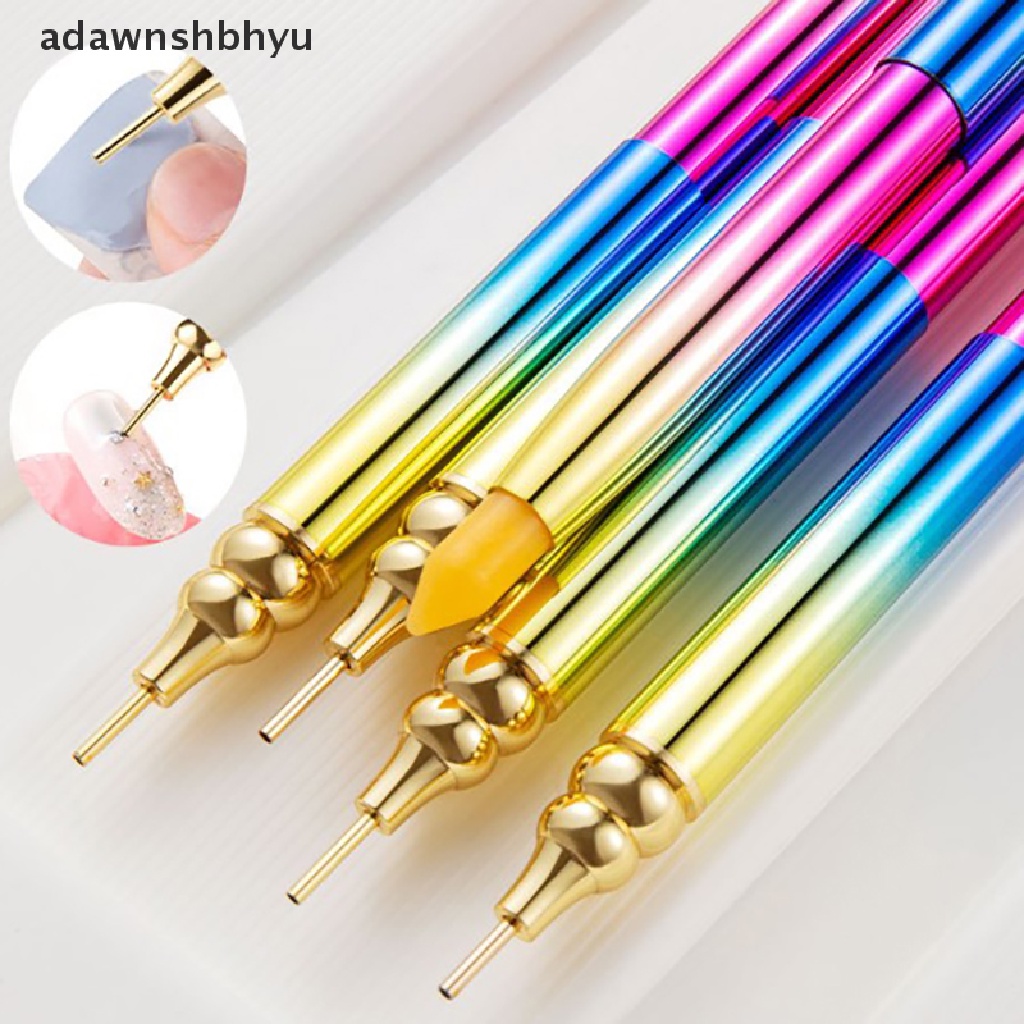 Bút Chấm Bi Hai Đầu Xoay Đính Đá Trang Trí Móng Nghệ Thuật