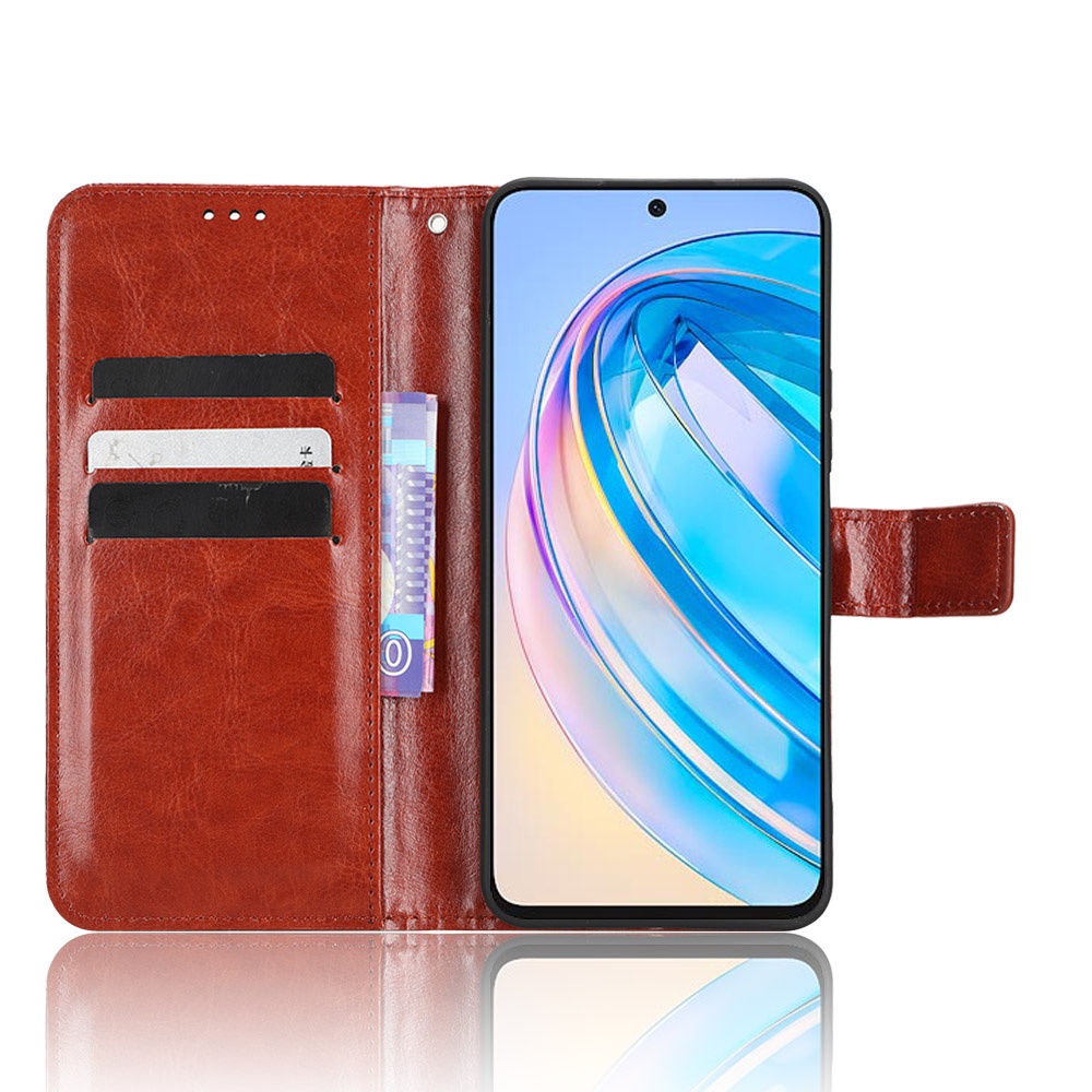 Ốp Điện Thoại Da PU Kiểu Ví Đế Lật Có Đế Cho Honor X8A Honor X8A