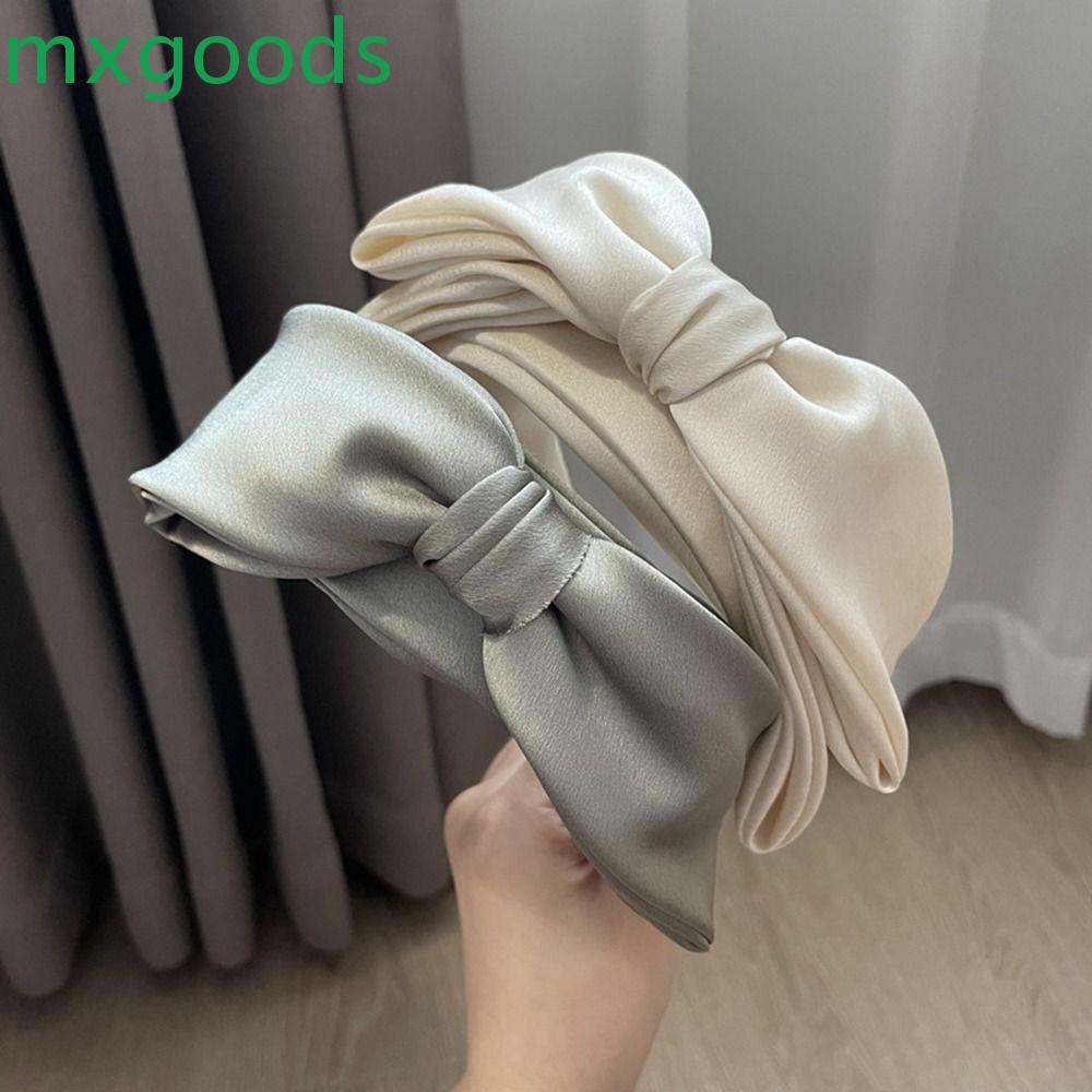 Băng Đô Cài Tóc Hai Lớp Thắt Nơ Xoắn Dễ Thương Ngọt Ngào Retro Cho Nữ Rửa Mặt