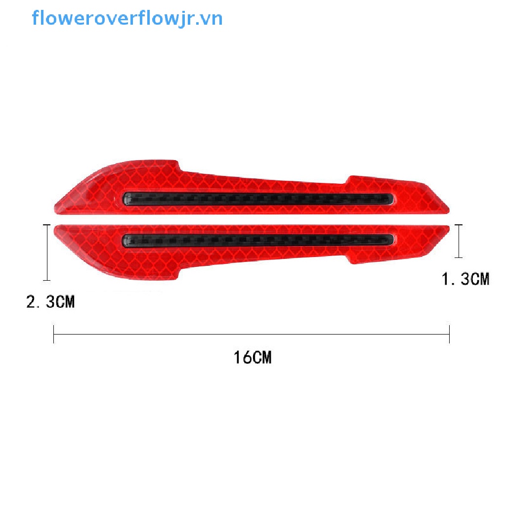 1 Cặp Miếng Dán Phản Quang Cảnh Báo An Toàn Trang Trí Gương Chiếu Hậu Xe Hơi