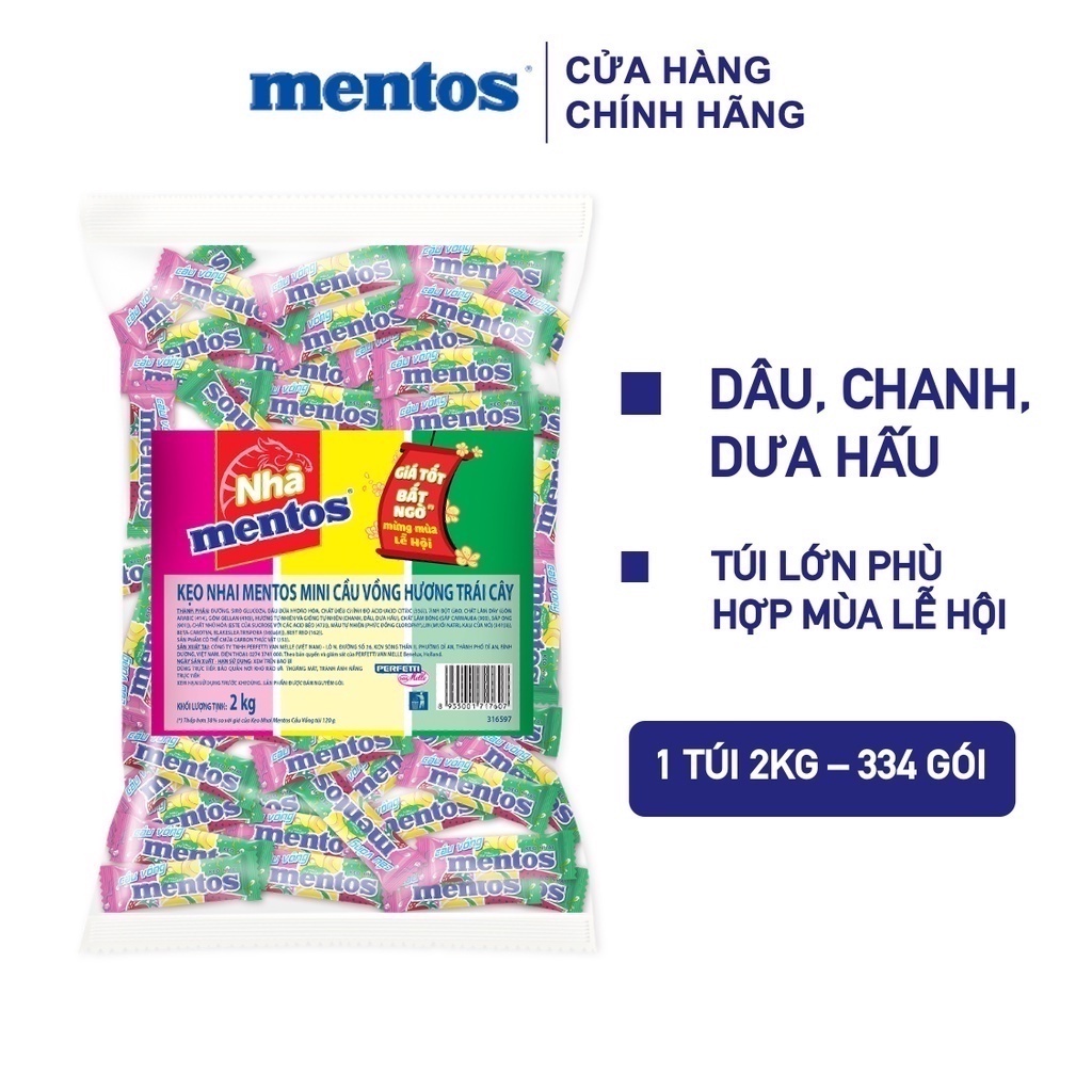 Kẹo nhai Mentos (Túi 2kg tiết kiệm)