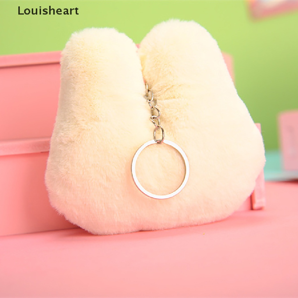 Louisheart 1PC Sang Trọng Dễ Thương Đáng Yêu ​Móc Khóa Hình Thỏ Nhồi Bông Xinh Xắn Đáng Yêu
