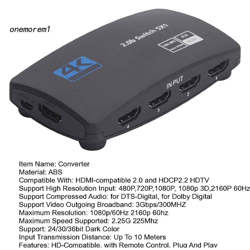 Bộ Chuyển Đổi Âm Thanh HDMI 4K 60Hz Công Suất Thấp Tương Thích Với Gia Đình