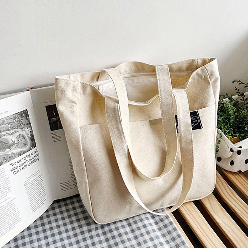 YNATURAL Túi Tote Đeo Vai Sức Chứa Lớn Có Thể Tái Sử Dụng