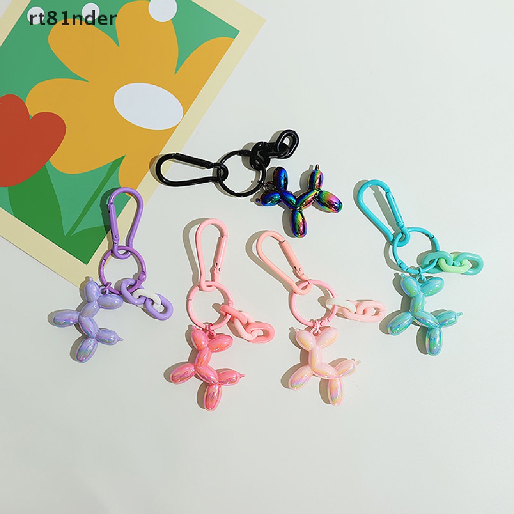 Rt Móc Khóa Resin Hình Cún Và Bóng Bay Bằng Nhựa Đáng Yêu Thời Trang Chống Thất Lạc