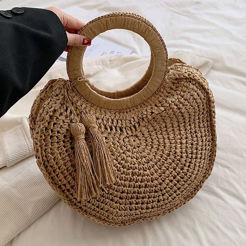 Túi Xách Tay Bằng Rơm Thời Trang Sức Chứa Lớn Cho Nữ